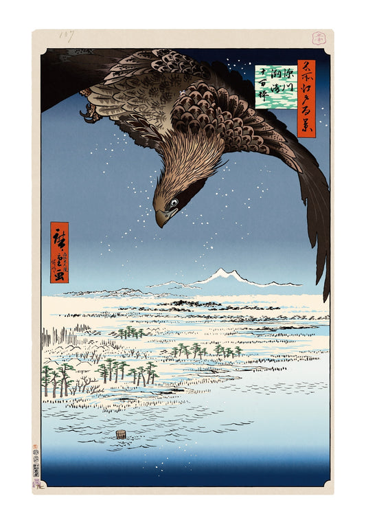 【村上隆 版画作品】広重名所江戸百景 K109_深川州崎十万坪