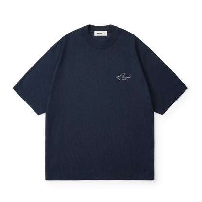 everyone ok pigeon logo tee shirt（NAVY）
