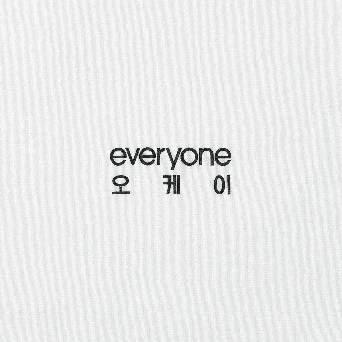 everyone ok korean logo tee shirt（WHITE）