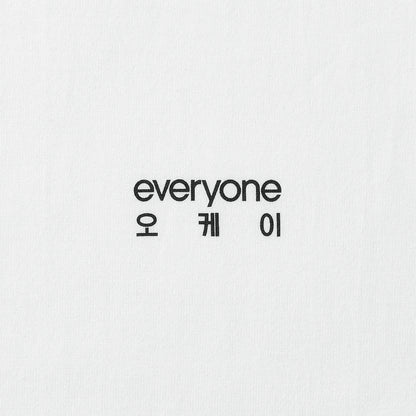 everyone ok korean logo tee shirt（WHITE）