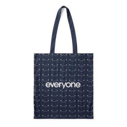 everyone ok nylon logo tote bag（NAVY）