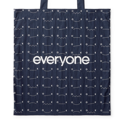 everyone ok nylon logo tote bag（NAVY）