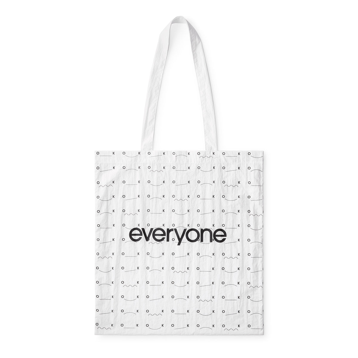 everyone ok nylon logo tote bag（WHITE）