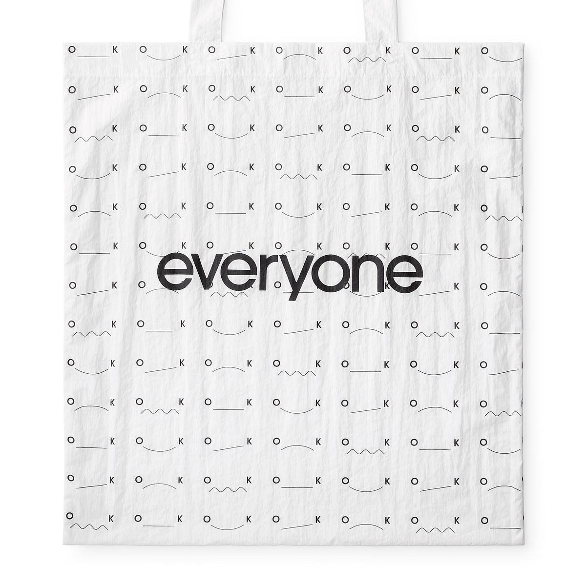 everyone ok nylon logo tote bag（WHITE）